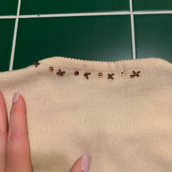 Beaded Vintage Wool Cardigan - Picture 8 of 8
